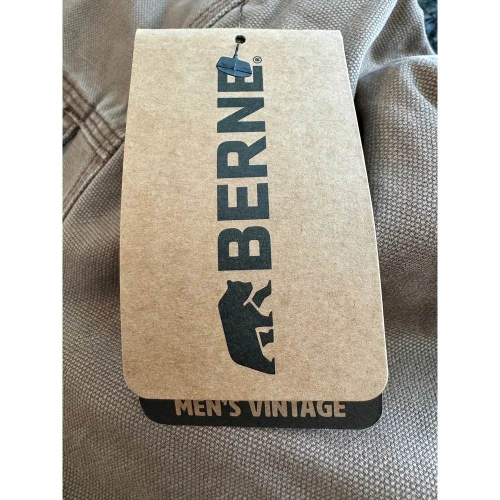 Berne‎ Mens Vintage Heritage Duck Barn Coat Sherpa Lined Work Jacket Brown XL